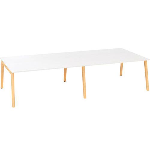 Stoły biurowe Bench Alfa Root, 320 x 160 x 74,2 cm - Stół biurowy Bench Alfa Root, 320 x 160 x 74,2 cm, biały