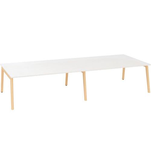 Stoły biurowe Bench Alfa Root, 360 x 160 x 74,2 cm - Stół biurowy Bench Alfa Root, 360 x 160 x 74,2 cm, biały