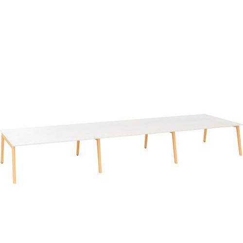 Stoły biurowe Bench Alfa Root, 540 x 160 x 74,2 cm - Stół biurowy Bench Alfa Root, 540 x 160 x 74,2 cm, biały