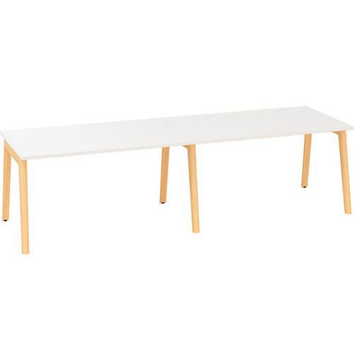 Stoły konferencyjne Alfa Root, 280 x 100 x 74,2 cm - Stół konferencyjny Alfa Root, 280 x 100 x 74,2 cm, biały