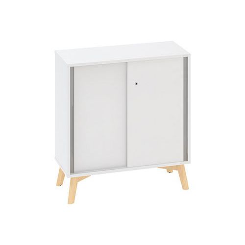 Niskie szafki Alfa Root z drzwiczkami przesuwnymi, 1 półka, 80 x 45 x 88,7 cm - 