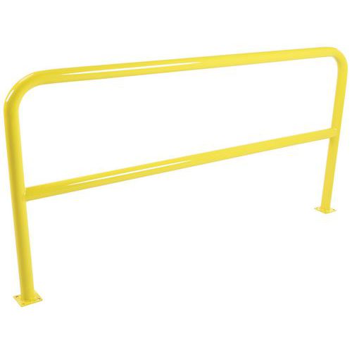 Metalowe barierki Manutan Expert, długość 200 cm - Barierka metalowa Manutan Expert, długość 200 cm, średnica 59 mm, żółta
