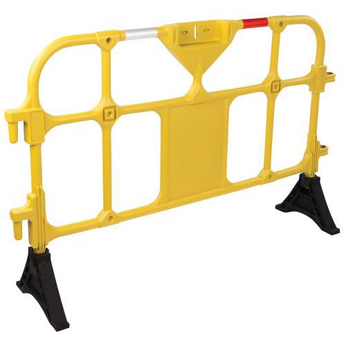 Barierki plastikowe przestawne Manutan Expert, 150 cm - Barierka plastikowa przestawna Manutan Expert, 150 cm, żółta