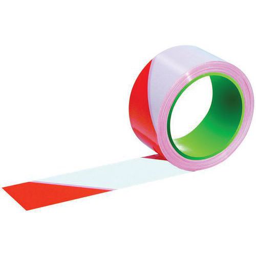 Taśma ostrzegawcza TALIAPLAST, bez kleju, czerwono-biała, 100 m