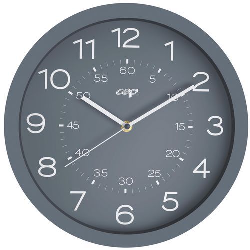 Zegar analogowy CEP Riviera 820, średnica 30 cm - Zegar analogowy CEP Riviera 820, średnica 30 cm, szary