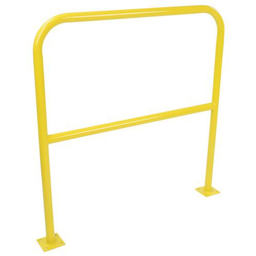 Metalowe barierki Manutan Expert, długość 100 cm, średnica 38 mm - Barierka metalowa Manutan Expert, długość 100 cm, średnica 38 mm, żółta