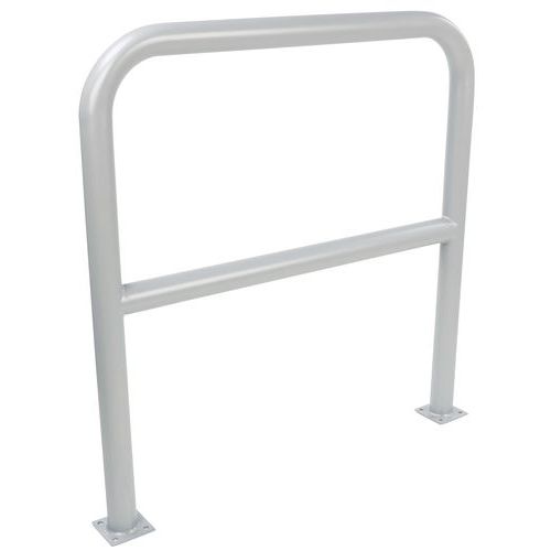 Metalowe barierki Manutan Expert, długość 100 cm,  średnica 59 mm - Barierka metalowa Manutan Expert, długość 100 cm,  średnica 59 mm, szary