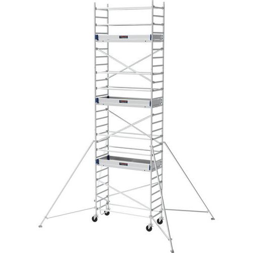 Aluminiowe rusztowanie jezdne Neolium 200 line Tubesca-Comabi - Aluminiowe rusztowanie jezdne Neolium 200 line Tubesca-Comabi, wysokość robocza 6 m