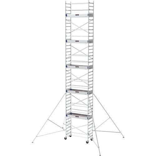 Aluminiowe rusztowanie jezdne Neolium 200 line Tubesca-Comabi - Aluminiowe rusztowanie jezdne Neolium 200 line Tubesca-Comabi, wysokość robocza 10 m