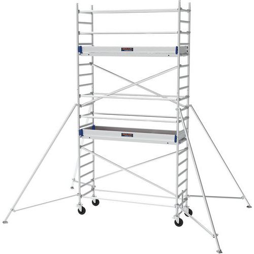 Aluminiowe rusztowanie jezdne Neolium 250 line Tubesca-Comabi - Aluminiowe rusztowanie jezdne Neolium 250 line Tubesca-Comabi, wysokość robocza 4 m