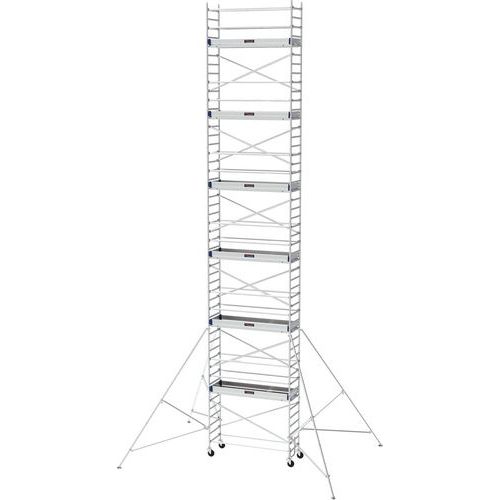 Aluminiowe rusztowanie jezdne Neolium 250 line Tubesca-Comabi - Aluminiowe rusztowanie jezdne Neolium 250 line Tubesca-Comabi, wysokość robocza 12 m