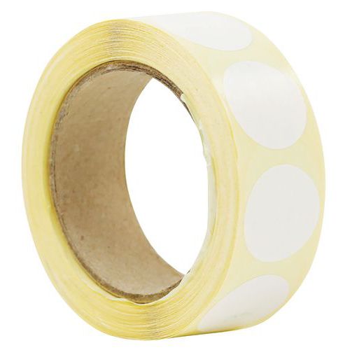 Samoprzylepne kółka znakujące Manutan Expert, średnica 20 mm, 500 szt. w rolce - Samoprzylepne kółka znakujące Manutan Expert, białe, średnica 20 mm, 