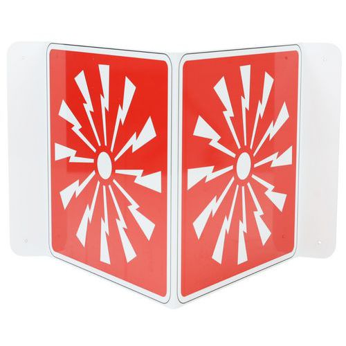 Znaki pożarowe Manutan Expert - Czujka sygnalizacji pożaru, aluminiowa - Stół przeciwpożarowy Manutan Expert - Detektor pożaru, aluminium, 120 x 120 m