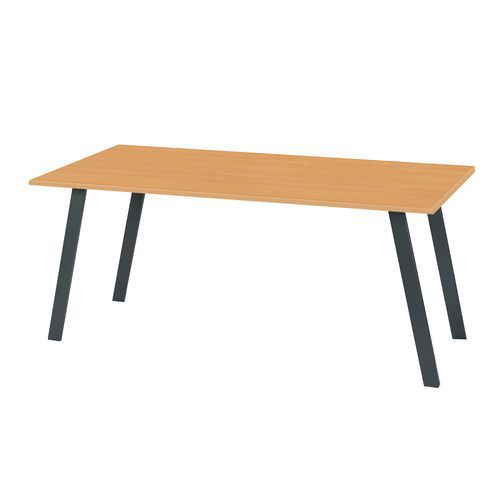 Stoły biurowe Standard, wersja prosta, buk - Stół biurowy Standard, 180 x 80 x 72 cm, wersja skośna, buk