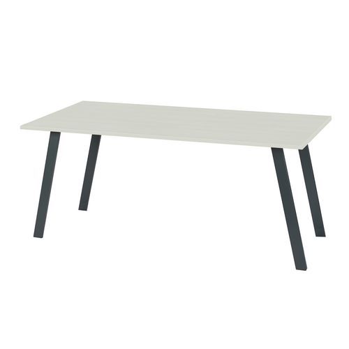 Stoły biurowe Standard, wersja prosta, jasnoszary - Stół biurowy Standard, 180 x 80 x 72 cm, wersja skośna, jasnoszary