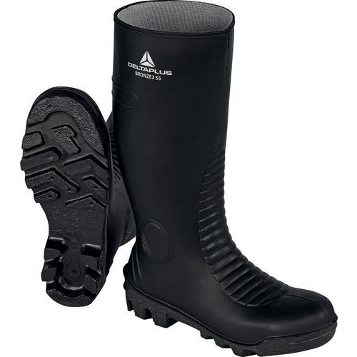 Buty ochronne z PVC S5 SRA - Czarne - Delta Plus - Buty ochronne z PVC S5 SRA – czarne – 46