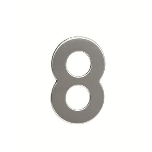 Numery ze stali nierdzewnej w wersji 2D, wysokość 95 mm - Numer ze stali nierdzewnej w wersji 2D, wysokość 95 mm, znak „8”