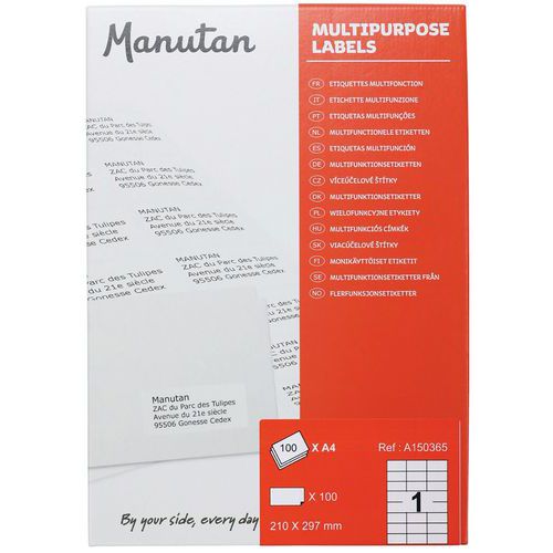 Etykiety samoprzylepne Manutan Expert - Etykiety samoprzylepne Manutan Expert A4