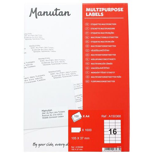 Etykiety samoprzylepne Manutan Expert - Tablica samoprzylepna Manutan Expert, 10,5 x 3,7 cm