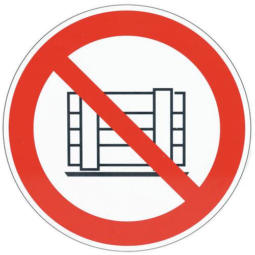 Znak zakazu Manutan Expert - Nie przechowywać/Nie przechowywać, aluminium, 300 mm