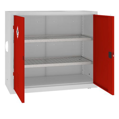 Szafy chemiczne metalowe 104 x 120 x 50 cm - Szafka chemiczna metalowa, 104 x 120 x 50 cm, szaro-czerwona
