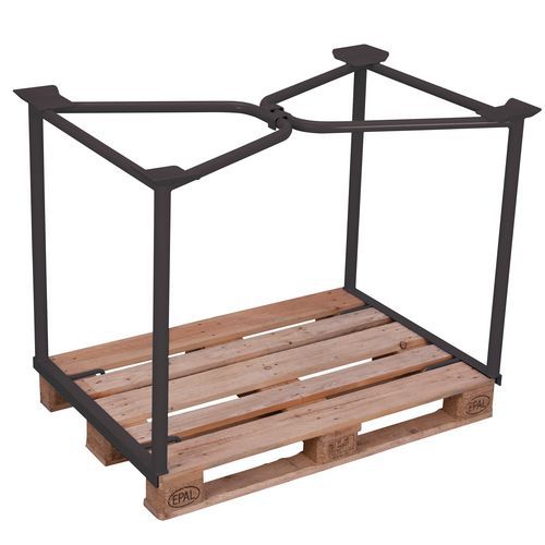 Przedłużki paletowe typ 65 - Nadstawka paletowa typ 65, szara, 120 x 120 x 80 cm