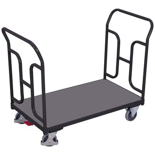Wózki platformowe z dwoma wzmocnionymi uchwytami do 250 kg - Wózek platformowy z dwoma wzmocnionymi uchwytami, do 250 kg, 92,7 x 119 x 60 cm, szary