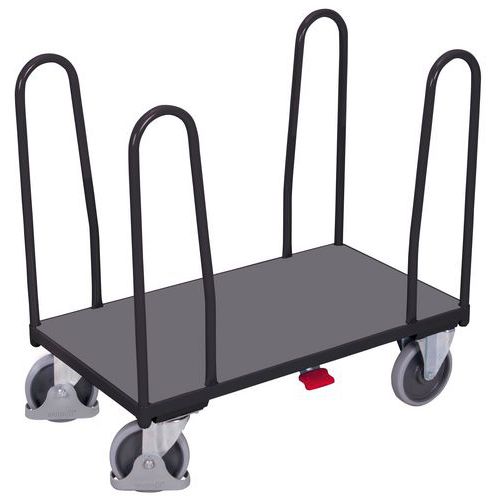 Wózki platformowe z czterema podporami narożnymi, do 400 - 500 kg - Wózek platformowy z czterema podporami narożnymi, do 500 kg, 103 x 126 x 80 cm, sz