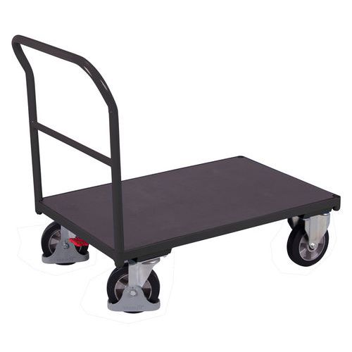 Wózki platformowe z uchwytem, do 1000 kg - Wózek platformowy z uchwytem, do 1000 kg, 101,5 x 173 x 80 cm, szary