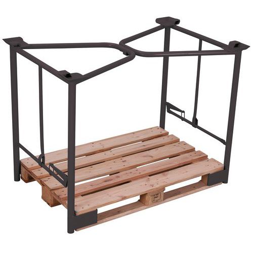 Przedłużki paletowe typ 65K - Nadstawka paletowa typ 65K, szara, 120 x 80 x 120 cm