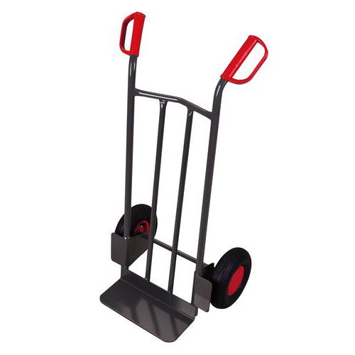 Wózki RU238, do 250 kg, 62 x 46 x 111 cm - Wózek RU238, do 250 kg, 62 x 46 x 111 cm, z kołami pompowanymi, szary