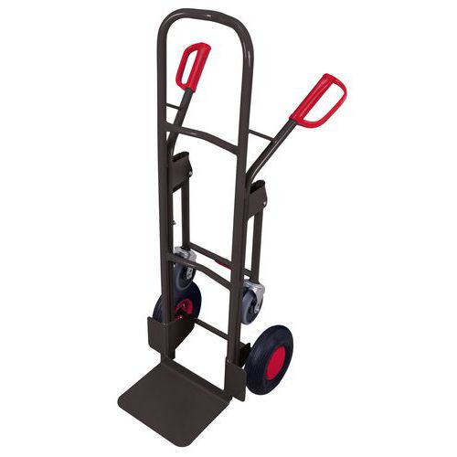 Wózki RU243 z kołami podporowymi do 250 kg - Wózek RU243 z kołami podporowymi, do 250 kg, z kołami pompowanymi, szary