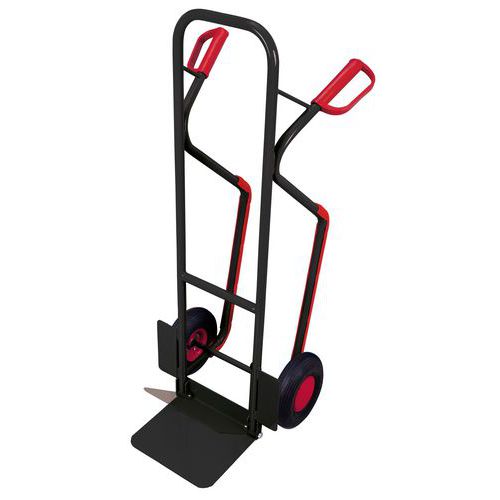 Wózki RU255 z płozami do 200 kg - Wózek RU255 z płozami do 200 kg z kołami pompowanymi, szary