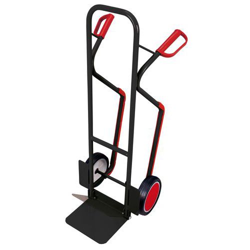 Wózki RU255 z płozami do 200 kg - Wózek RU255 z płozami, do 200 kg, z kołami pełnymi, szary