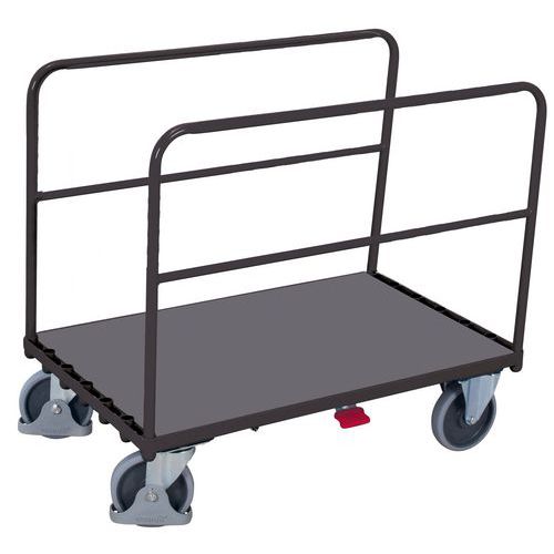 Wózki platformowe z 2 podporami, do 500 kg, 107 x 70 x 104 cm - Wózek platformowy z 2 podporami, do 500 kg, 127 x 80 x 104 cm, szary
