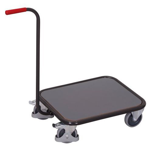 Wózki platformowe z uchwytem, do 250 kg, 88 x 88 x 50 cm - Wózek platformowy z uchwytem, do 250 kg, 88 x 88 x 50 cm, szary