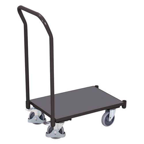 Wózek platformowy z uchwytem system Euro, do 250 kg, 74 x 41,5 x 97 cm - Wózek platformowy z uchwytem Euro system, do 250 kg, 74 x 41,5 x 97 cm, szary