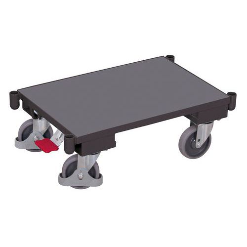 Platformy transportowe do 250 kg, 67,5 x 41,5 x 23,5 cm - Platforma transportowa do 250 kg, 67,5 x 41,5 x 23,5 cm, szara