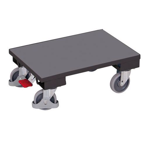 Platformy transportowe Euro system, do 250 kg, 61 x 41,5 x 23,5 cm - Platforma transportowa Euro system, do 250 kg, 61 x 41,5 x 23,5 cm, szara