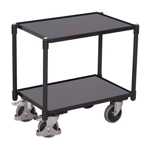 Wózki regałowe Euro Dolly System, 2 półki, krawędź 10 mm, 67,5 x 41,5 x 63,5 cm - Wózek regałowy Euro Dolly System, 2 półki, krawędź 10 mm, 67,5 x 41,