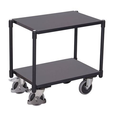 Wózek półkowy Euro system dolly, 2 półki, 67,5 x 41,5 x 63,5 cm - Wózek regałowy Euro system dolly, 2 półki, 67,5 x 41,5 x 63,5 cm, szary