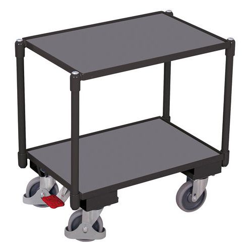 Wózki regałowe Euro Dolly System, 2 półki, krawędź 10 mm, 67,5 x 41,5 x 66,5 cm - Wózek regałowy Euro Dolly System, 2 półki, krawędź 10 mm, 67,5 x 41,