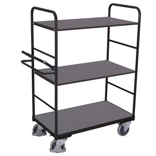 Wózki wysokie z uchwytem i hamulcem ręcznym, 3 półki, 119,5 x 61 x 153 cm - Wózek wysoki z uchwytem i hamulcem ręcznym, 3 półki, 119,5 x 61 x 153 cm, 