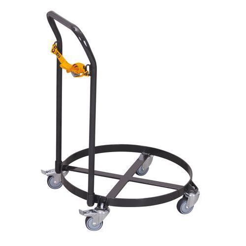 Wózki do beczek 200 l z uchwytem, do 250 kg - Wózek na beczki 200 l z uchwytem, do 250 kg, szary