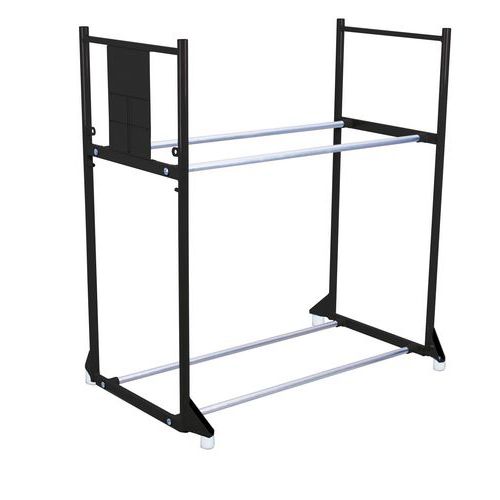 Stojaki na opony, 2-piętrowe, do 300 kg, 120,5 x 75 x 132,5 cm - Stojak na opony 2 poziomy do 300 kg, 120,5 x 75 x 132,5 cm, szary