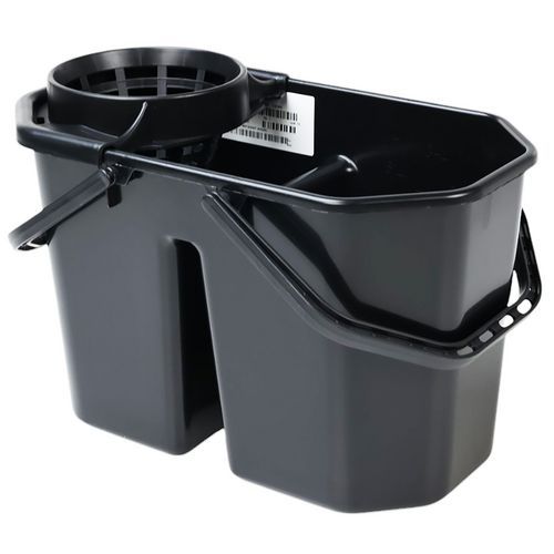 Wiadro do czyszczenia plastikowe Manutan Expert z wyciskarką, 12 l - Wiaderko plastikowe z wyżymaczką Manutan Expert, 15 l