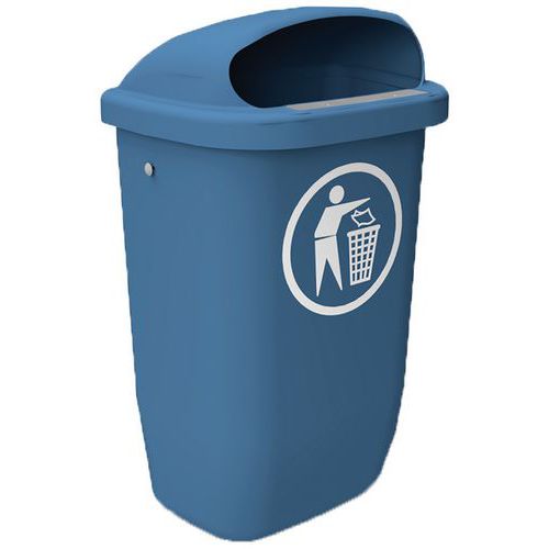 Kosz uliczny 50 l - Kosz uliczny 50 l niebieski
