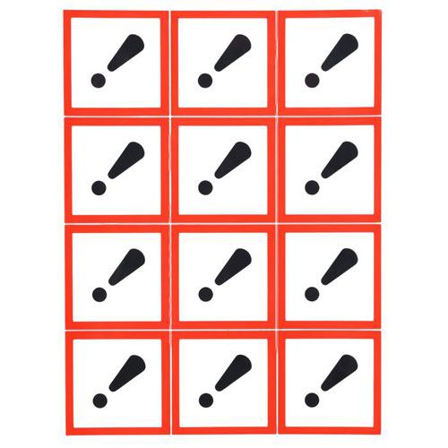 Etykiety ostrzegawcze Manutan Expert CLP - Substancje niebezpieczne - wykrzyknik, samoprzylepne - Etykiety ostrzegawcze Manutan Expert CLP - Substancj