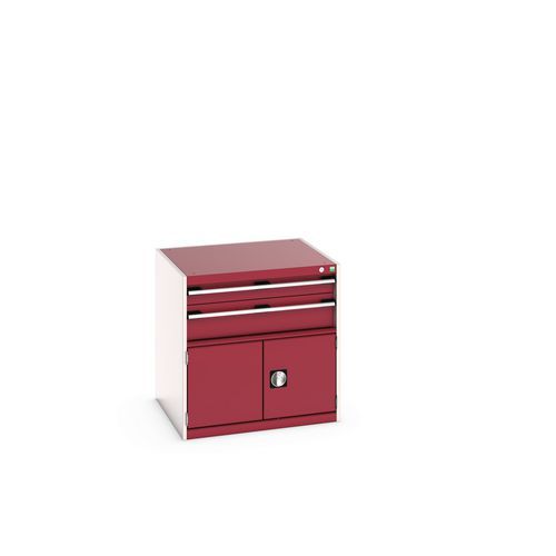 Warsztatowe szafki z szufladami Bott Cubio 200, 80 x 80 x 65-75 cm, 2 szuflady, 1 szafka - Warsztatowa szafka z szufladami Bott Cubio 200, 80 x 80 x 7