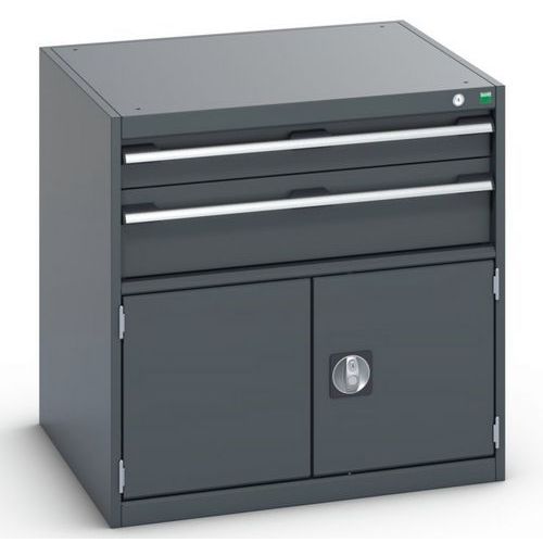 Warsztatowe szafki z szufladami Bott Cubio 200, 80 x 80 x 65-75 cm, 2 szuflady, 1 szafka - Warsztatowa szafka z szufladami Bott Cubio 200, 80 x 80 x 7